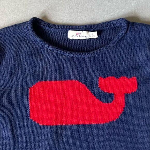 🎉5 for $45🎉 vineyard vines Sweater Pullover Logo Girls Size L 14 - Picture 3 of 7